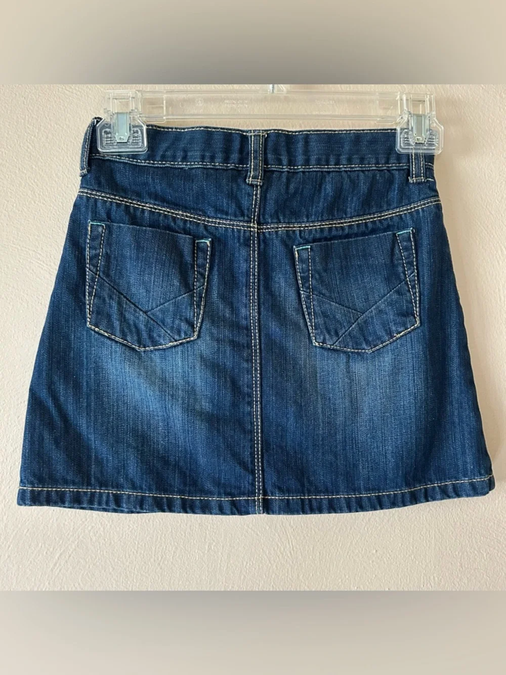 Gymboree Color Happy Embroidered Dots Denim Skort